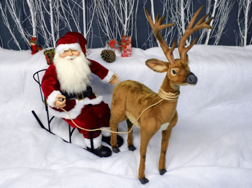 Père Noël sur traîneau